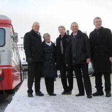 Sentrale gjester ved 100årsjubileet for toget Arendal-Åmli