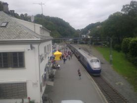 Toget er ankommet