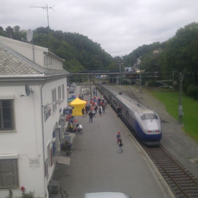 Toget er ankommet