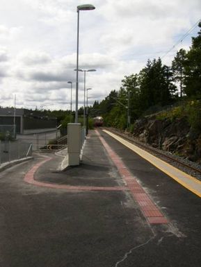 Fra nye Stoa holdeplass rett før åpningen i 2008