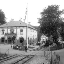 Arendal stasjon, sommeren 1909